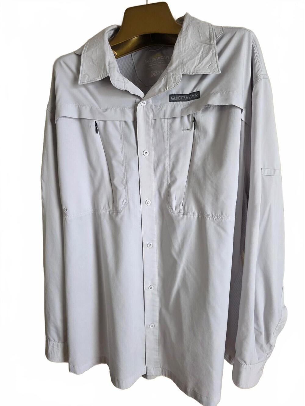 Cabela's Guidewear Men's 2XL Long Sleeve Outdoor Fishing  Shirt UPF 30